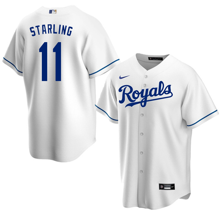 Nike Men #11 Bubba Starling Kansas City Royals Baseball Jerseys Sale-White